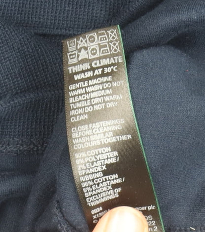 Marks and Spencer Men's Blue Long Sleeve Polo M