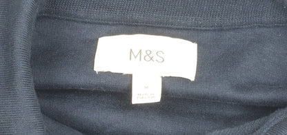 Marks and Spencer Men's Blue Long Sleeve Polo M