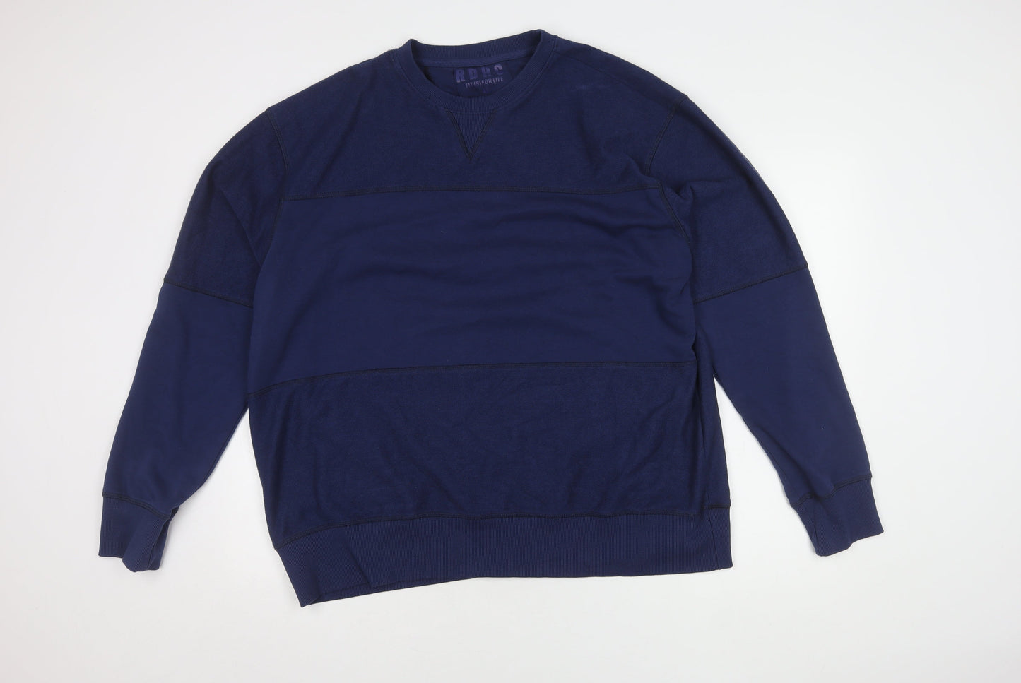RDHC Men's Blue XL Crew Neck Pullover Jumper