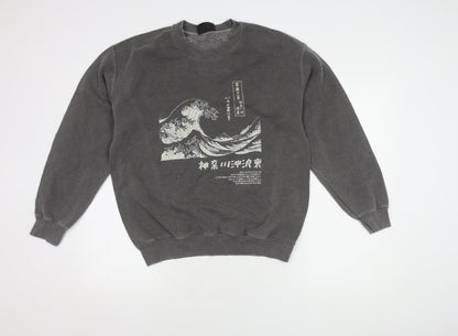 Unisex Adults UK Size XS musée D'ART Grey Pullover Sweatshirt