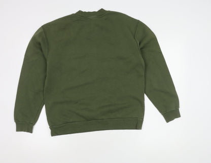 Topshop Unisex Green Pullover Sweatshirt S
