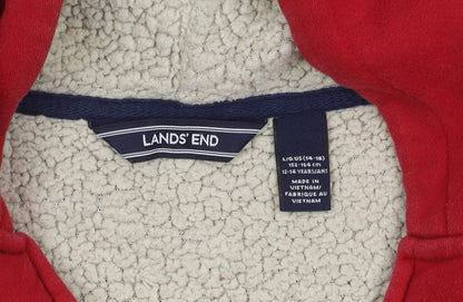 Lands' End Boys Red Hooded Jacket 12-14 Years