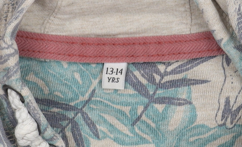 Marks and Spencer Girls Multicoloured Tropical Hoodie 13-14 Years