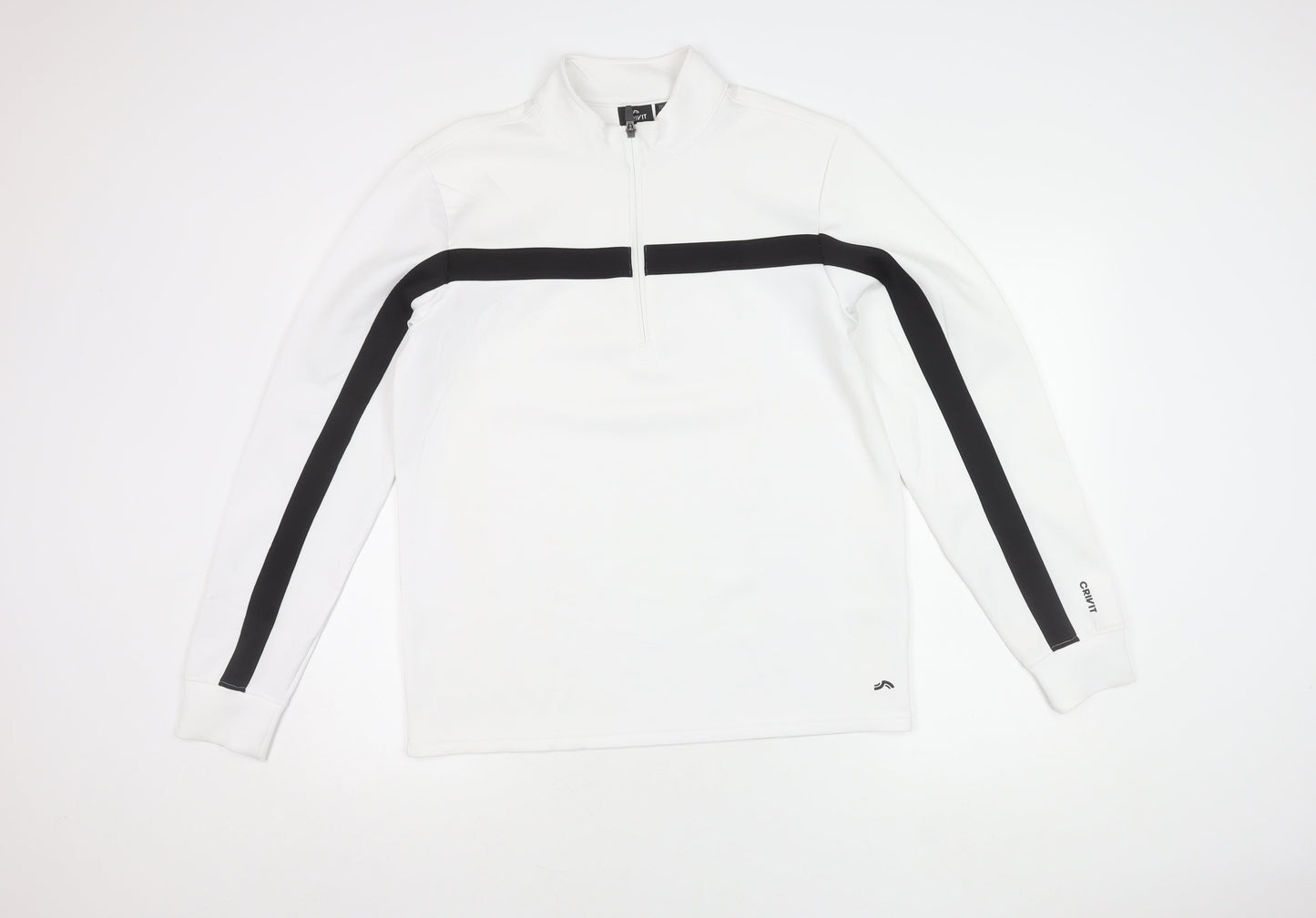 Crivit Men's White Pullover M Logo Detail
