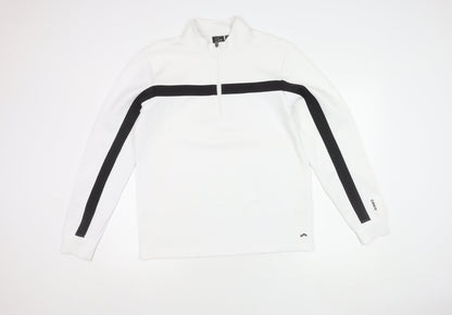 Crivit Men's White Pullover M Logo Detail