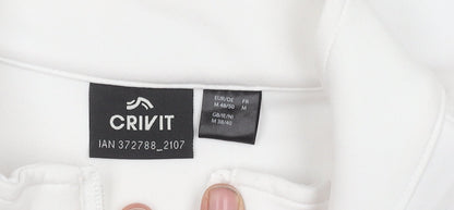 Crivit Men's White Pullover M Logo Detail