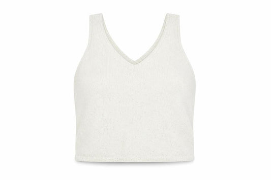 Womens UK Size M Marks and Spencer White Cropped Tank