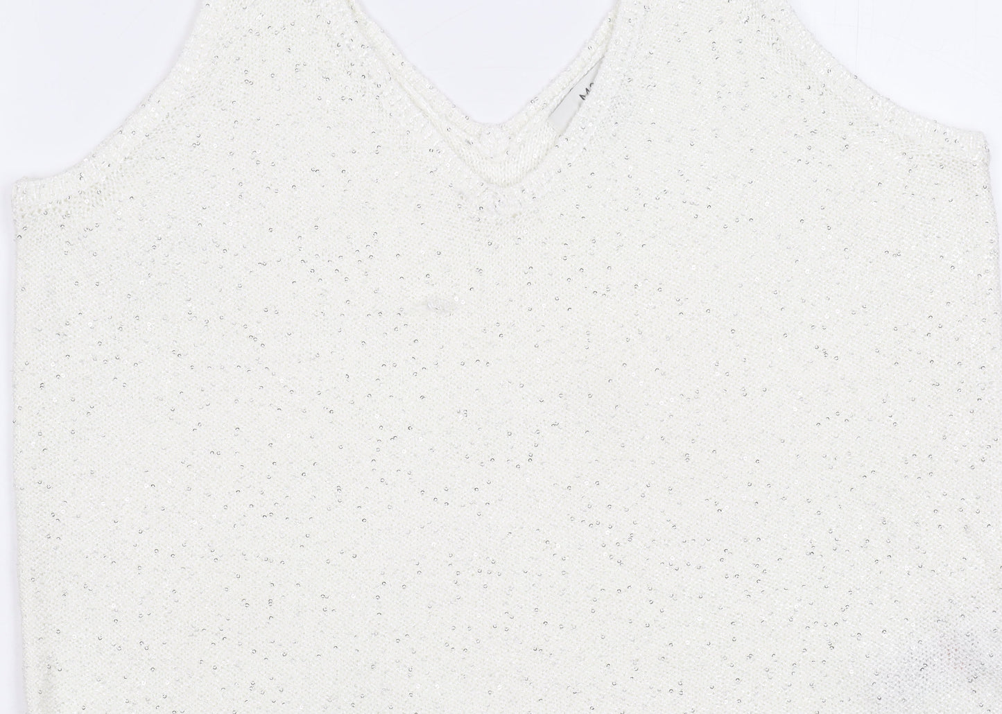 Womens UK Size M Marks and Spencer White Cropped Tank