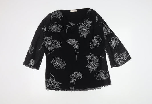 Womens UK Size L Bonmarché Black Basic Blouse