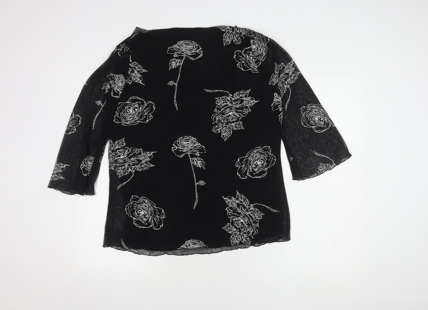 Womens UK Size L Bonmarché Black Basic Blouse