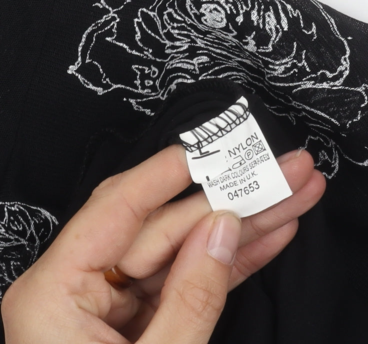 Womens UK Size L Bonmarché Black Basic Blouse