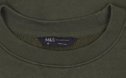 Womens UK Size 10 Marks and Spencer Green Pullover Jumper