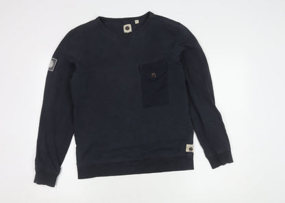 Mens UK Size S Pretty Green Blue Pullover Sweatshirt