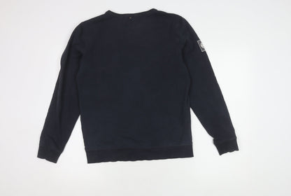 Mens UK Size S Pretty Green Blue Pullover Sweatshirt