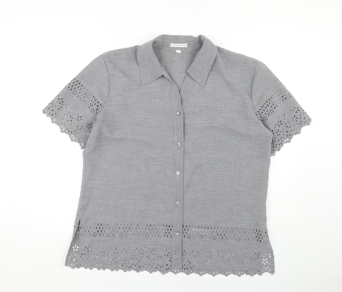 Separates Collection Women's Grey Button-Up Shirt