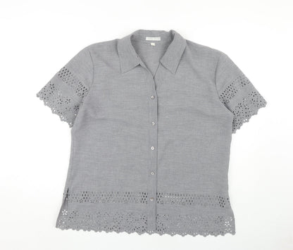 Separates Collection Women's Grey Button-Up Shirt