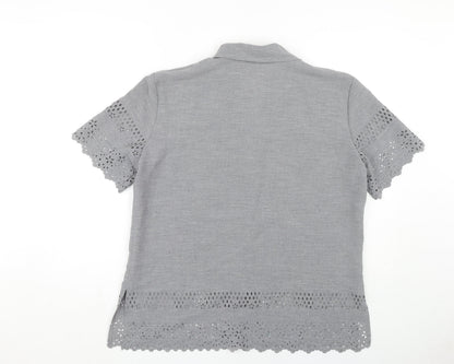 Separates Collection Women's Grey Button-Up Shirt