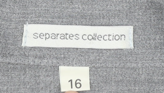 Separates Collection Women's Grey Button-Up Shirt