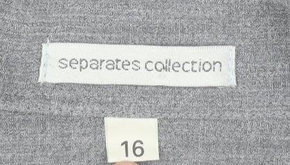 Separates Collection Women's Grey Button-Up Shirt
