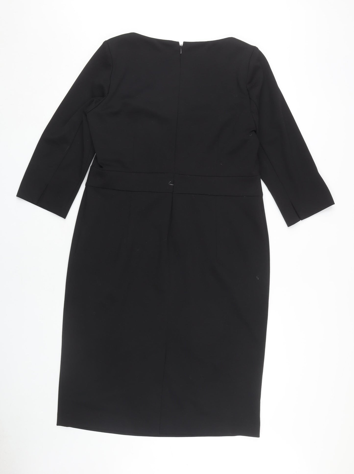 Artigiano Women Black Sheath Dress Size 16