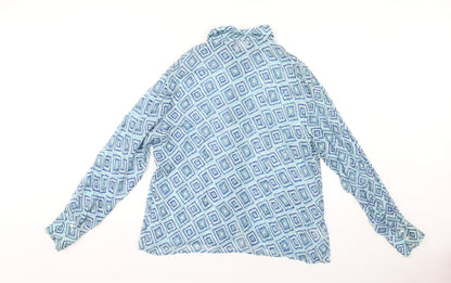 Womens UK Size 16 New Look Blue Basic Button-Up