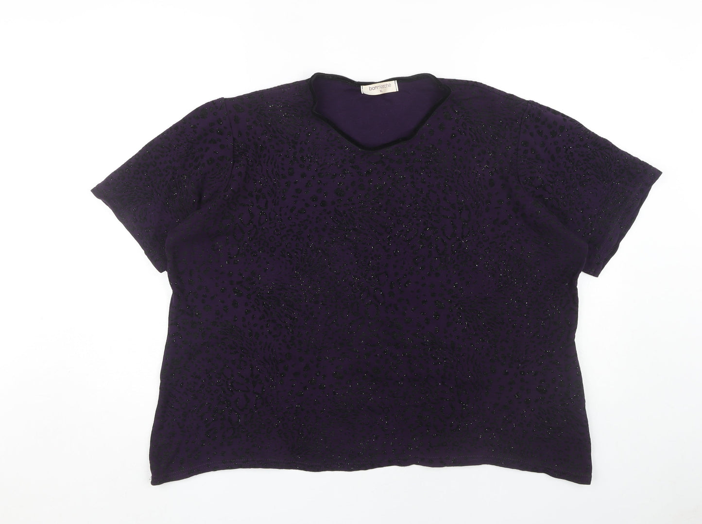 Womens UK Size XL Bonmarché Purple Basic T-Shirt