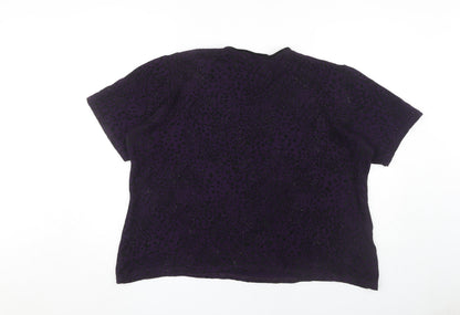 Womens UK Size XL Bonmarché Purple Basic T-Shirt