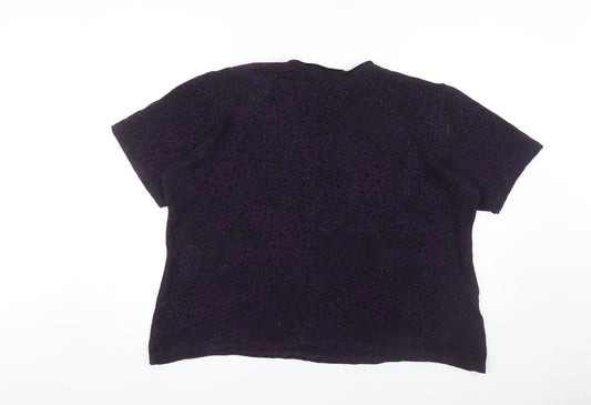 Womens UK Size XL Bonmarché Purple Basic T-Shirt