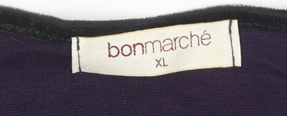 Womens UK Size XL Bonmarché Purple Basic T-Shirt