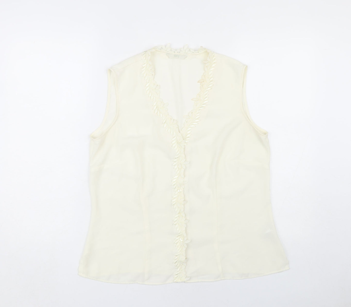 Womens UK Size 16 Marks and Spencer Ivory Basic Blouse