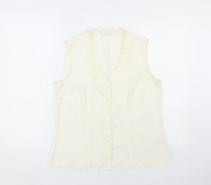 Womens UK Size 16 Marks and Spencer Ivory Basic Blouse