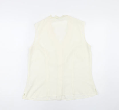 Womens UK Size 16 Marks and Spencer Ivory Basic Blouse