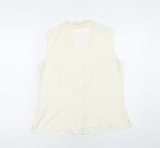 Womens UK Size 16 Marks and Spencer Ivory Basic Blouse