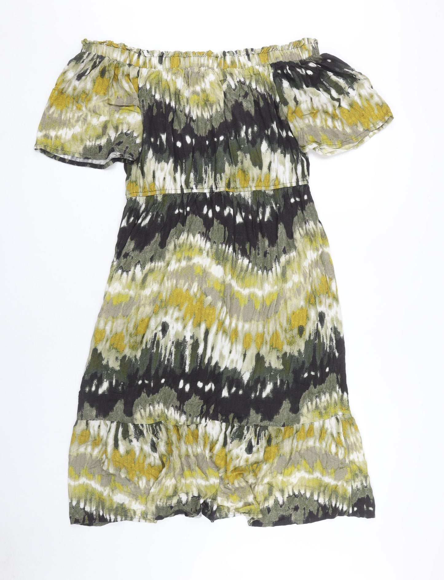 Next Women's Multicoloured Off Shoulder Dress Size 16