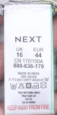 Next Women's Multicoloured Off Shoulder Dress Size 16