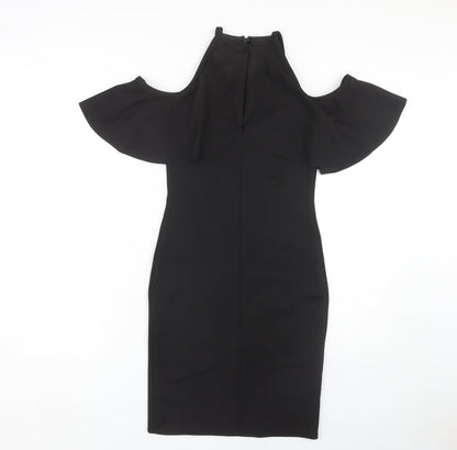 Quiz Women's Black Bodycon Dress Size 10