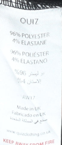 Quiz Women's Black Bodycon Dress Size 10