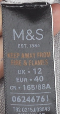 Womens UK Size 12 Marks and Spencer Grey Pullover Jumper