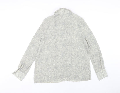 Womens UK Size 16 Marks and Spencer Grey Basic Button-Up