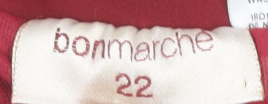 Bonmarché Women's Red A-Line Floral Skirt Size 22