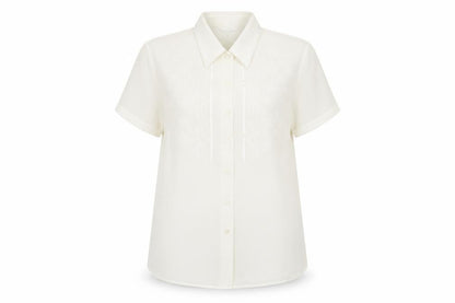 Womens UK Size 16 Marks and Spencer Ivory Basic Button-Up