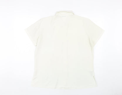Womens UK Size 16 Marks and Spencer Ivory Basic Button-Up