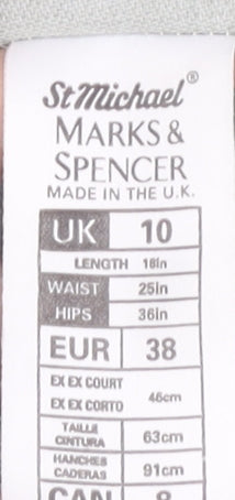 Marks and Spencer Women's Green Pleated Shorts Size 10