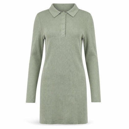 Stradivarius Green Women’s Shirt Dress, Size M, Collared