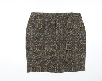 Marks and Spencer Women's Brown Animal Print Pencil Skirt