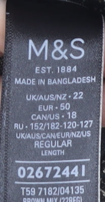 Marks and Spencer Women's Brown Animal Print Pencil Skirt