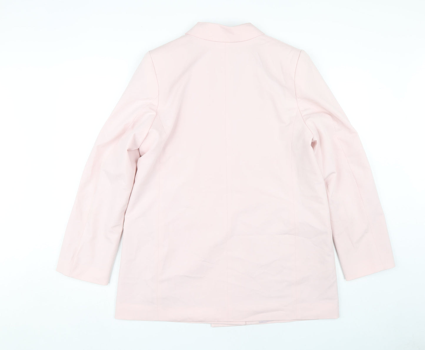 H&M Women's Pink Blazer - M, Long Sleeve, Lined