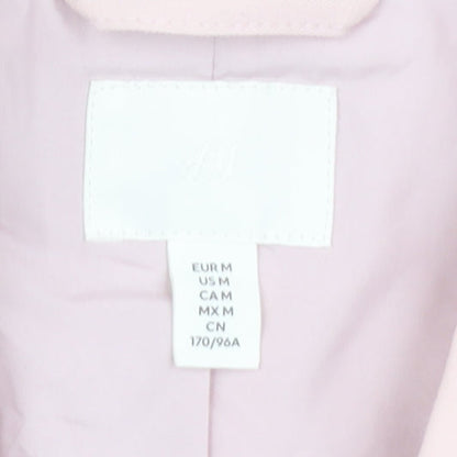 H&M Women's Pink Blazer - M, Long Sleeve, Lined