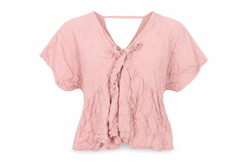 Womens UK Size 10 ASOS DESIGN Pink Wrap Blouse