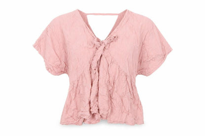 Womens UK Size 10 ASOS DESIGN Pink Wrap Blouse
